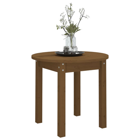 vidaXL Coffee Table Honey Brown Ø 45x40 cm Solid Wood Pine