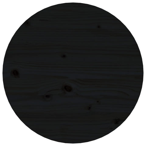 vidaXL Coffee Table Black Ø 45x40 cm Solid Wood Pine