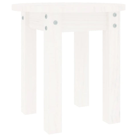 vidaXL Coffee Table White Ø 35x35 cm Solid Wood Pine