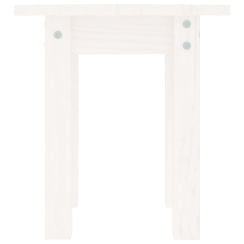vidaXL Coffee Table White Ø 35x35 cm Solid Wood Pine
