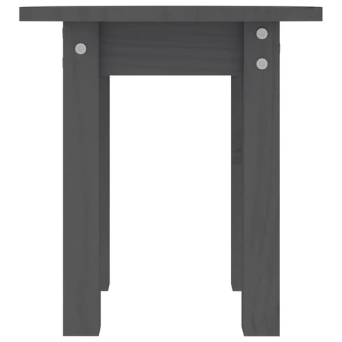 vidaXL Coffee Table Grey Ø 35x35 cm Solid Wood Pine