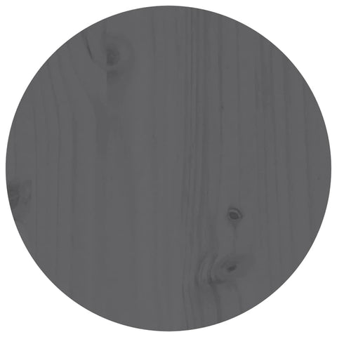 vidaXL Coffee Table Grey Ø 35x35 cm Solid Wood Pine