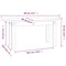 vidaXL Coffee Table Grey 80x40x35 cm Solid Wood Pine