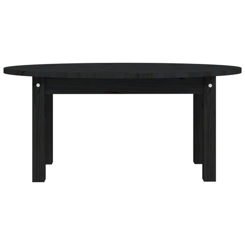 vidaXL Coffee Table Black 80x40x35 cm Solid Wood Pine