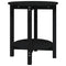 vidaXL Coffee Table Black Ø 55x60 cm Solid Wood Pine