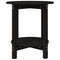 vidaXL Coffee Table Black Ø 55x60 cm Solid Wood Pine