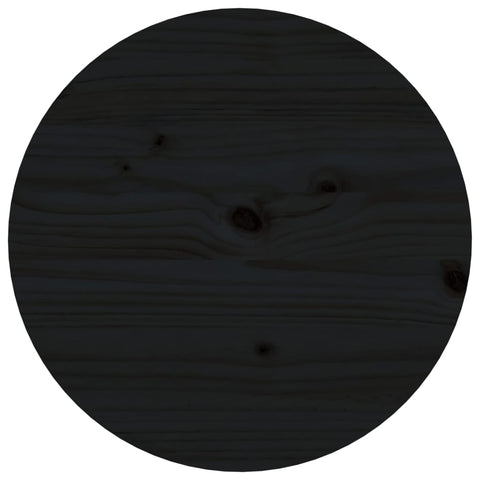 vidaXL Coffee Table Black Ø 55x60 cm Solid Wood Pine