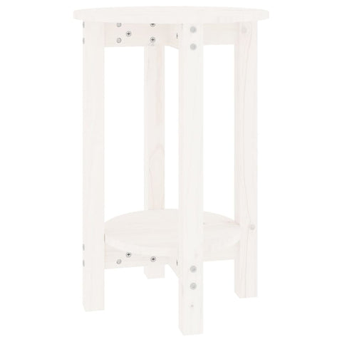 vidaXL Coffee Table White Ø 40x60 cm Solid Wood Pine