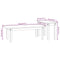 vidaXL 2 Piece Coffee Table Set White Solid Wood Pine