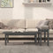 vidaXL 2 Piece Coffee Table Set Grey Solid Wood Pine