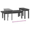 vidaXL 2 Piece Coffee Table Set Grey Solid Wood Pine