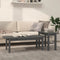 vidaXL 2 Piece Coffee Table Set Grey Solid Wood Pine