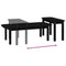 vidaXL 2 Piece Coffee Table Set Black Solid Wood Pine