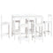 vidaXL 7 Piece Bar Set White Solid Wood Pine