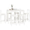 vidaXL 7 Piece Bar Set White Solid Wood Pine