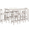 vidaXL 9 Piece Bar Set White Solid Wood Pine