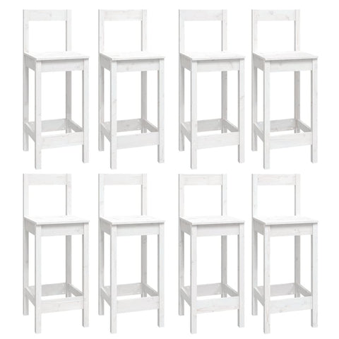 vidaXL 9 Piece Bar Set White Solid Wood Pine