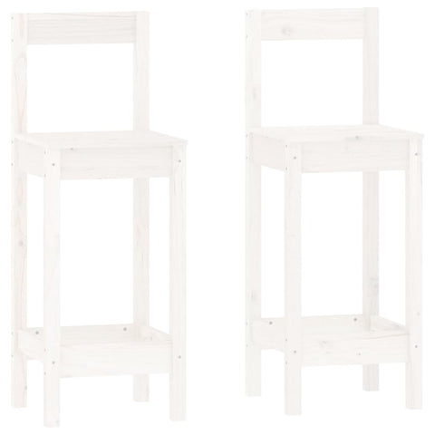 vidaXL 3 Piece Bar Set White Solid Wood Pine