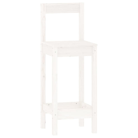 vidaXL 3 Piece Bar Set White Solid Wood Pine