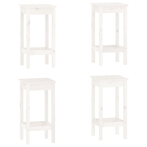 vidaXL 5 Piece Bar Set White Solid Wood Pine