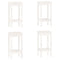vidaXL 5 Piece Bar Set White Solid Wood Pine