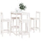 vidaXL 5 Piece Bar Set White Solid Wood Pine