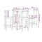 vidaXL 5 Piece Bar Set White Solid Wood Pine
