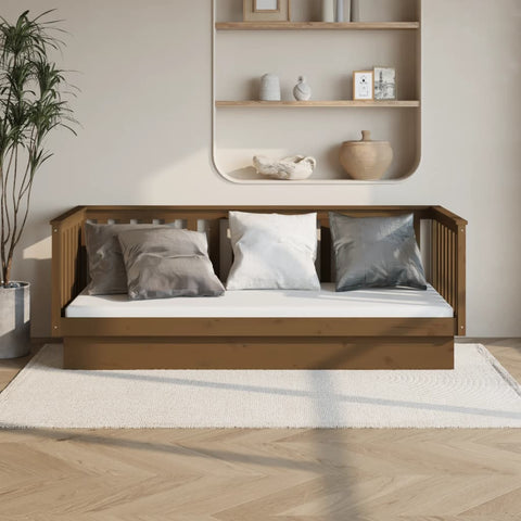 vidaXL Day Bed without Mattress Honey Brown 100x200 cm Solid Wood Pine