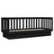vidaXL Day Bed without Mattress Black 75x190 cm Small Single Solid Wood Pine
