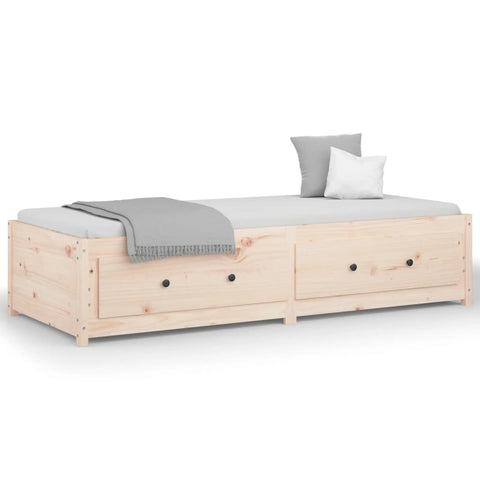 vidaXL Day Bed without Mattress 90x190 cm Single Single Solid Wood Pine