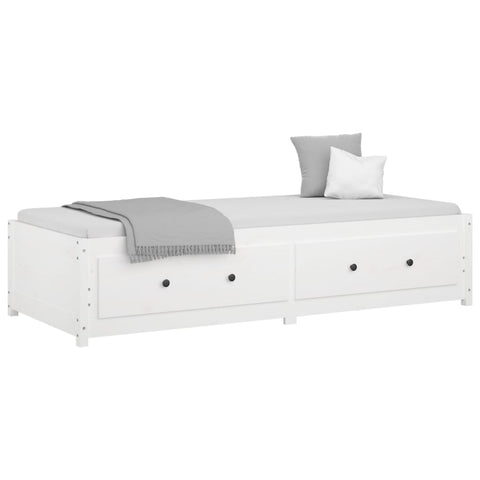 vidaXL Day Bed without Mattress White 75x190 cm Small Single  Solid Wood Pine