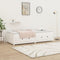 vidaXL Day Bed without Mattress White 75x190 cm Small Single  Solid Wood Pine