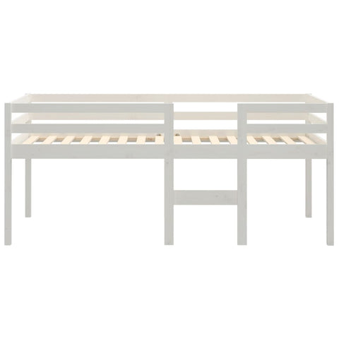 vidaXL High Sleeper Bed without Mattress White 90x200 cm Solid Wood Pine