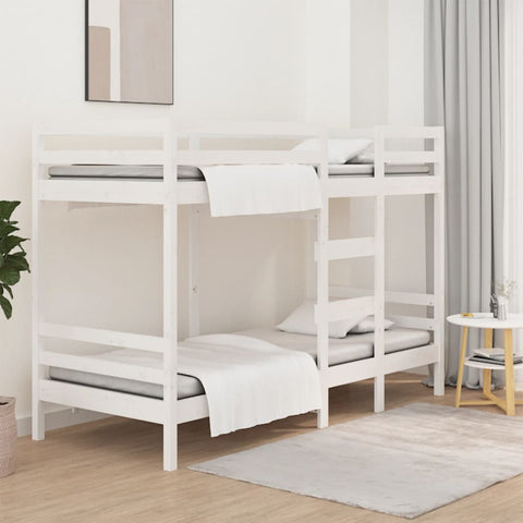 vidaXL Bunk Bed without Mattress White 90x200 cm Solid Wood Pine
