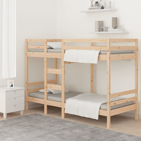 vidaXL Bunk Bed without Mattress 90x190 cm Single Solid Wood Pine