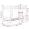 vidaXL Bunk Bed without Mattress 90x190 cm Single Solid Wood Pine