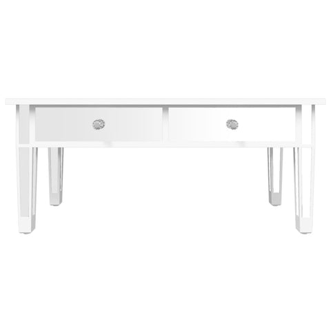 vidaXL Mirrored Coffee Table 106x45x45 cm Engineered Wood and Glass