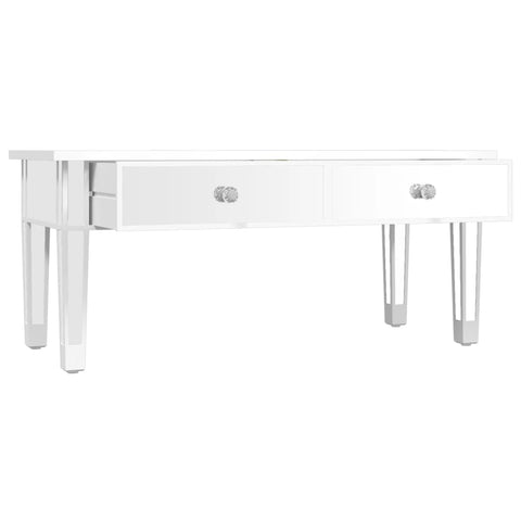 vidaXL Mirrored Coffee Table 106x45x45 cm Engineered Wood and Glass