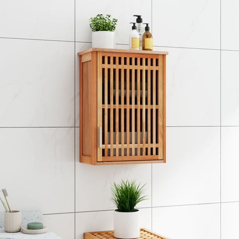 vidaXL Wall-mounted Bathroom Cabinet 42x23x60 cm Solid Wood Walnut