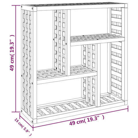 vidaXL Wall Shelf 49x15x49 cm Solid Wood Walnut