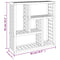 vidaXL Wall Shelf 49x15x49 cm Solid Wood Walnut