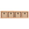 vidaXL Wall Shelf with Baskets 62x18x16 cm Solid Wood Walnut