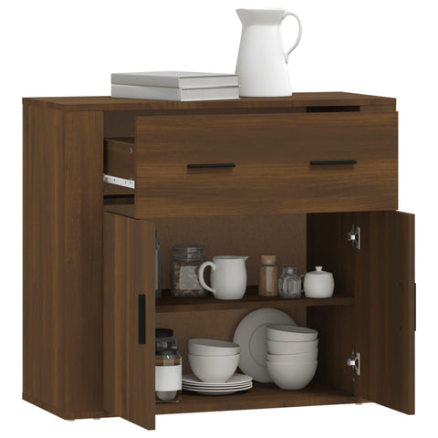 vidaXL Sideboard Brown Oak 80x33x70 cm Engineered Wood