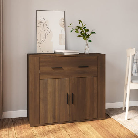 vidaXL Sideboard Brown Oak 80x33x70 cm Engineered Wood