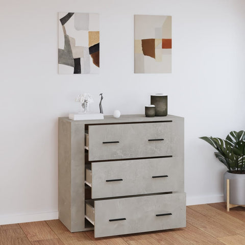 vidaXL Sideboard Concrete Grey 80x33x70 cm Engineered Wood