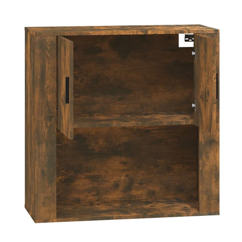 vidaXL Wall Cabinet Smoked Oak 80x33x80 cm Engineered Wood