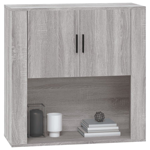 vidaXL Wall Cabinet Grey Sonoma 80x33x80 cm Engineered Wood
