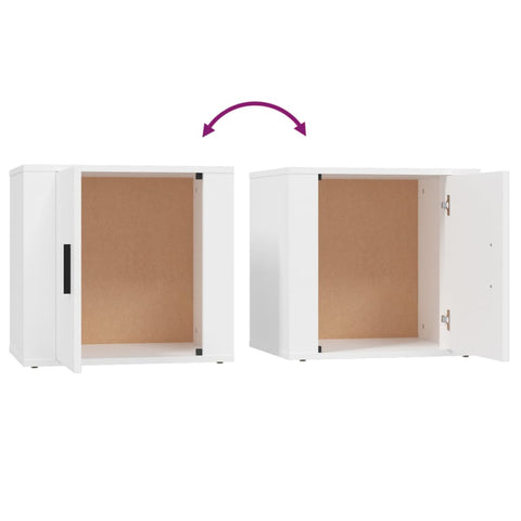 vidaXL Bedside Cabinets 2 pcs White 50x39x47 cm