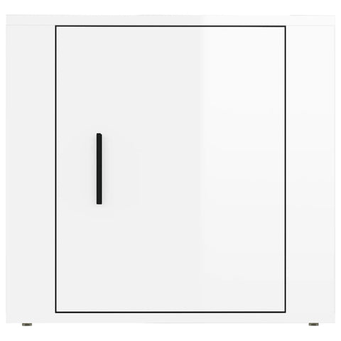 vidaXL Bedside Cabinet High Gloss White 50x39x47 cm