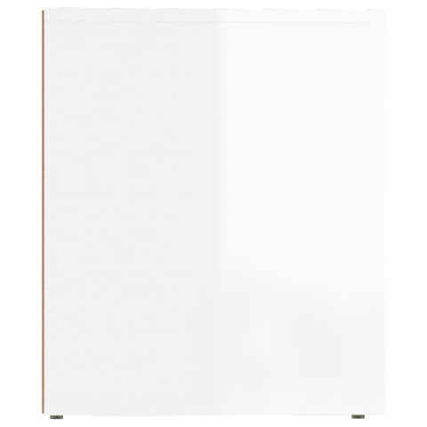 vidaXL Bedside Cabinet High Gloss White 50x39x47 cm